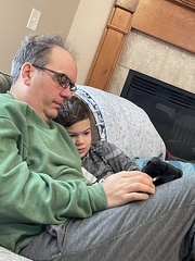 JB and Papa on the couch